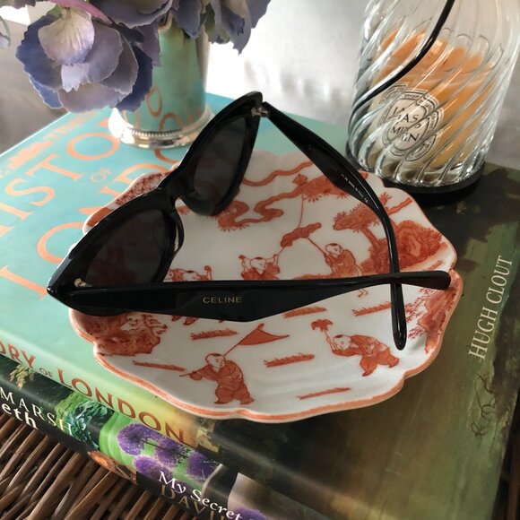 ? NEW Celine Mirrored Embellished Black Cat Eye Sunglasses main image 7